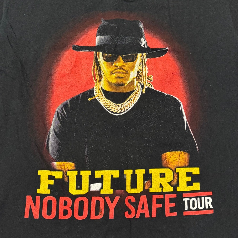 Future Nobody Safe Tour T-Shirt Mens Small Black Migos Kodak Black ASAP Ferg Tee
